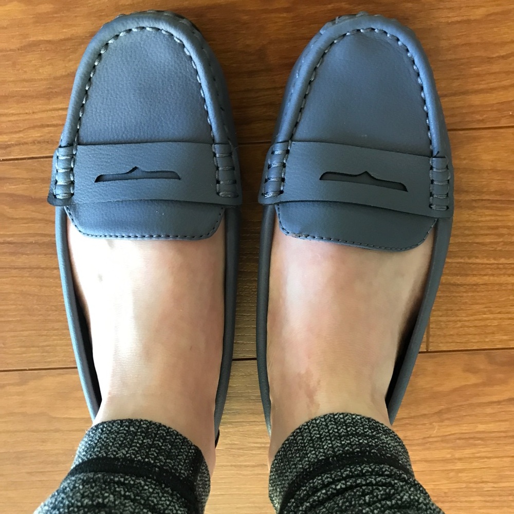 Loafers size 7, slate blue-gray